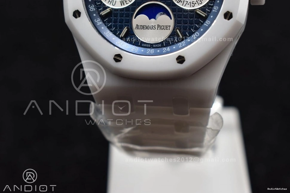 Calendar SmoothTexture on White Ceramic Oak A Best Bracelet Edition Royal 1052 Perpetual 26579cb Ceramic APSF 0501